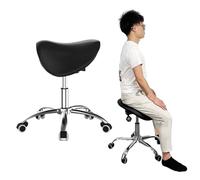 Sgabello per poltrona odontoiatrica girevole a 360°, sgabello ergonomico regolabile per terapie che mantengono la postura eretta, carrello per tatuaggi facciali per clinica odontoiatrica (co