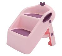 Sgabello per Vasino 3 in 1 Pieghevole Sgabello per Vasino WC Protettivo Antiscivolo 2 Gradini per il Bagno dei più Piccoli (PINK)