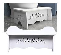 Sgabello per WC a 35° con poggiapiedi, antiscivolo, per WC portatile, 47 x 27,5 x 17,5 cm, per prevenire l'ostruzione degli emorroidi