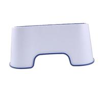 Sgabello per Wc Antiscivolo in Pp Blu, Stabile e Robusto | Compatibile Ogni Toilette, Stile Chic ed Elegante, per Uso Quotidiano in Bagno