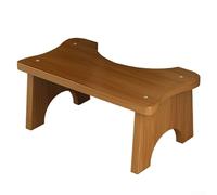 Sgabello per WC in legno, progettato per un posizionamento sano dell'intestino, con bordi arrotondati, costruzione di sicurezza e struttura stabile in legno massello, per adulti (colore scuro)