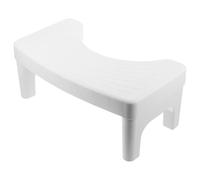 Sgabello per Wc in Plastica PP Bianco Antiscivolo Ergonomico | Design Compatto, Alta Capacità di Carico, Uso in Bagno e Servizi Pubblici, Stile Semplice, 1 Pezzo