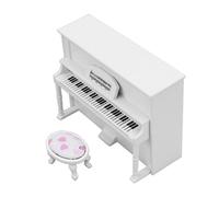 Sgabello Pianoforte Bianco Mini Giocattolo Per La Casa Ornamento Artistico