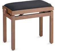 Sgabello Pianoforte Ciliegia Opaco Con Nero Imbottitura IN Tessuto