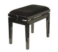 Sgabello Pianoforte Deluxe Nero Lucido, Stabile
