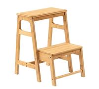 Sgabello pieghevole a 2 livelli, sgabello con scala in legno 3 in 1, sgabello e ripiano portaoggetti, sgabello pieghevole multifunzione, scala per biblioteca, panca portascarpe per cucina di casa