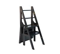 Sgabello pieghevole a 4 livelli, sgabello portatile in legno per adulti, panca multifunzione per scarpe e fioriera, ideale per uso interno in cucina e bagno