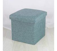 Sgabello pieghevole a cubo con contenitore, sedile salvaspazio per 158,8 kg, pouf piccolo, design elegante, 76 x 38 x 38 cm e 30 x 30 x 30 cm, perfetto per l'arredamento della casa