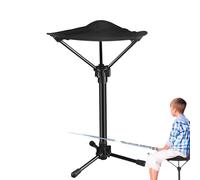 Sgabello pieghevole a treppiede per adulti, sgabello portatile da campeggio per, sedia da viaggio, pieghevole, alto e pieghevole, per campeggio, passeggiate, caccia, escursionismo, e