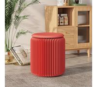 Sgabello pieghevole con cuscino in poliuretano, sedia rotonda pieghevole portatile, forte forza portante, può essere utilizzato come tavolino, ideale per casa, feste, ufficio, mostre e centro