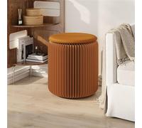 Sgabello pieghevole con cuscino in poliuretano, sedia rotonda pieghevole portatile, forte forza portante, può essere utilizzato come tavolino, ideale per casa, feste, ufficio, mostre e centro