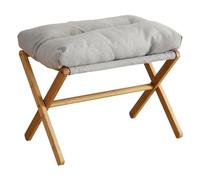 Sgabello Pieghevole con Gamba a X, Comodo Cuscino Morbido per L'ufficio del Soggiorno, Piccolo Sgabello Poggiapiedi per lo Spogliatoio della Camera da Letto (GRAY)