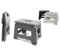Sgabello pieghevole cucina poggiapiedi basso in plastica salvaspazio 150 kg h22