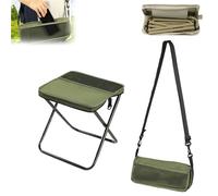 Sgabello pieghevole da campeggio, con borsa da trasporto con cerniera, ideale per pesca, viaggi e picnic