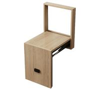 Sgabello pieghevole da doccia, montaggio a parete, in legno massello, sedile pieghevole per bagno, cucina, corridoio, design invisibile salvaspazio