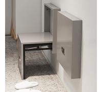 Sgabello pieghevole da parete, design salvaspazio per spazi compatti come caminetti e bagni