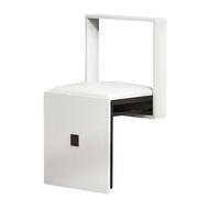 Sgabello pieghevole da parete, salvaspazio, con cuscino in pelle, per ingresso, corridoio e porta, design compatto, elegante e funzionale