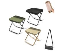 Sgabello pieghevole da zaino, mini sgabello da campeggio per esterni con borsa per il trasporto, sedie pieghevoli Slacker, portata fino a 120 kg per pesca, viaggi e picnic (D, S)