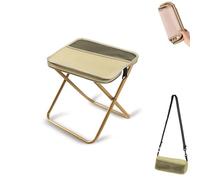 Sgabello pieghevole da zaino, mini sgabello da campeggio per esterni con borsa per il trasporto, sedie pieghevoli Slacker, portata fino a 120 kg per pesca, viaggi e picnic (A, S)