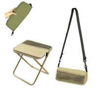 Sgabello pieghevole da zaino, sgabello da campeggio, zaino da pesca, mini sgabello da campeggio pieghevole da esterno, supporta fino a 120 kg, seduta da caccia da giardino con borsa (White, Small)