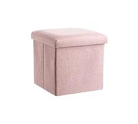 Sgabello pieghevole e portaoggetti - accento rosa per soggiorno, poggiapiedi, panca per scarpe, ottomana versatile, elegante decorazione per la casa, tavolo salvaspazio, facile da pulire.