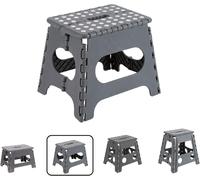 SGABELLO PIEGHEVOLE GRIGIO SALVASPAZIO MULTIUSO SCALETTA POGGIAPIEDI ANTISCIVOLO