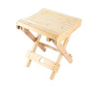 Sgabello Pieghevole in bambù Elegante Sedile Massaggiante Portatile per Fare il Bagno e Viaggiare 31,5x28,5x28 Cm