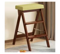 Sgabello pieghevole in legno a 3 gradini, scaletta multifunzione per cucina e uso domestico