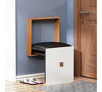 Sgabello pieghevole in legno per ingresso, sedile da doccia a parete, panca da bagno di fascia alta, sedia invisibile salvaspazio per ingresso e ingresso versatile sgabello per casa