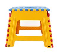 Sgabello pieghevole in plastica per bambini, sedia sgabello portatile a gradino, design leggero e pieghevole con piedi antiscivolo, 32 x 22,5 x 30 cm per uso domestico al coperto (Superficie blu,