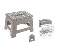 Sgabello pieghevole in plastica richiudibile salva spazio 30x22x22 cm