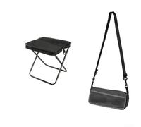 Sgabello pieghevole leggero per un facile trasporto durante le attività all'aperto come il campeggio e la pesca (nero taglia L)