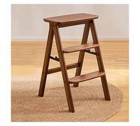Sgabello pieghevole multifunzionale - Sedia a scala in legno a 3/4 gradini per casa, cucina, biblioteca, supporto compatto e portatile per adulti