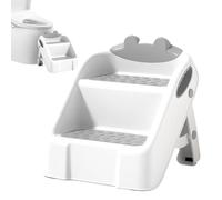 Sgabello pieghevole per bambini, 2 livelli, antiscivolo, per il bagno, per la sicurezza, facile lavaggio delle mani, vasino da bagno