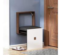 Sgabello pieghevole per cambio scarpe, Sedile doccia in legno a parete, Panca da ingresso di fascia alta, Sedia da bagno salvaspazio, Sgabello pieghevole invisibile per la casa