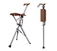 Sgabello pieghevole per canne da passeggio, capacità 181,4 kg, sgabello portatile in alluminio spesso, regolabile in altezza per anziani, pratico bastone da passeggio, sedile per sedia stampella,