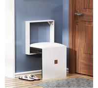 Sgabello pieghevole per ingresso, panca da parete in legno, sedile doccia di fascia alta, sedia da bagno Vanity, sgabello pieghevole invisibile per la casa