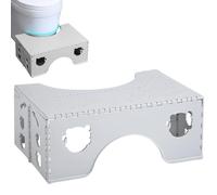 Sgabello pieghevole per WC, 45,7 x 30,5 x 17,8 cm, per una postura accovacciata sana con piedini antiscivolo, sgabello portatile e robusto da viaggio per la casa, bagno, WC sgabello