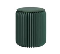 Sgabello pieghevole portatile a nido d'ape con cuscino, elegante e facile da montare, design salvaspazio, sedia pieghevole in carta verde, perfetta per uso domestico ed esterno, 36 x 44 cm