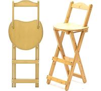 Sgabello pieghevole portatile con schienale e poggiapiedi, sedia compatta in legno per casa, cucina, bar, studio d'arte, design stabile per una facile conservazione e praticità