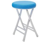 Sgabello pieghevole portatile con seduta imbottita, sedia da bar impilabile per casa, cucina, sala da pranzo e uso esterno, design rotondo salvaspazio, supporta 150 kg, ideale per angolo colazione