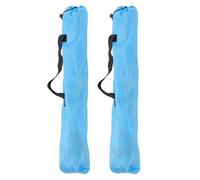Sgabello pieghevole portatile con treppiede a 3 gambe, 2 pezzi, sedia da campeggio con carico di 80 kg con struttura in ferro in tessuto Oxford, sgabello pieghevole leggero con (2pcs Blue Green)