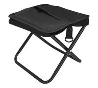 Sgabello Pieghevole Portatile Rivestimento Impermeabile Telaio in Acciaio Al Carbonio Sedia da Viaggio per Pesca da Campeggio per attività All'aperto (BLACK)