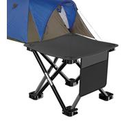 Sgabello pieghevole portatile, sgabello da campeggio - sgabello da campeggio da viaggio, robusto sedia da pesca a carico con tasca laterale esterna per avventure
