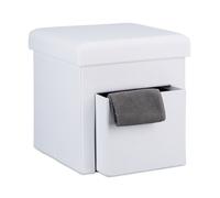 Sgabello pieghevole Pouf contenitore Puff multifunzionale 40 L 2,5 kg Lino