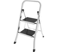 SGABELLO PIEGHEVOLE SALVASPAZIO 2 GRADINI C/TAPPETINI ANTISCIVOLO NERI