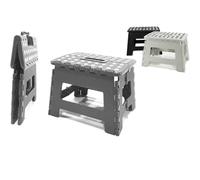 SGABELLO PIEGHEVOLE SALVASPAZIO BASSO IN PLASTICA h 22 CM RESISTENTE MAX 150 Kg