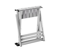 Sgabello pieghevole - sedia in metallo portatile | Panchina esterna per campeggio, mobili pieghevoli leggeri con cornice resistente, sedile impilabile per escursioni, viaggio, patio, picnic, co