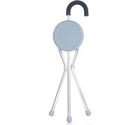Sgabello pieghevole sgabello a piedi bastoncino a piedi con disabilità sedile assistenza medica canna sedile pieghevole leggera a 3 gambe- bastoncino a tre gambe con sgabello stampelle da cammino