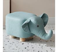 Sgabello poggiapiedi ottomano a forma di elefante, elegante, per camera da letto e soggiorno, 43 x 24 x 23 cm, design con animali, tessuto morbido e versatile